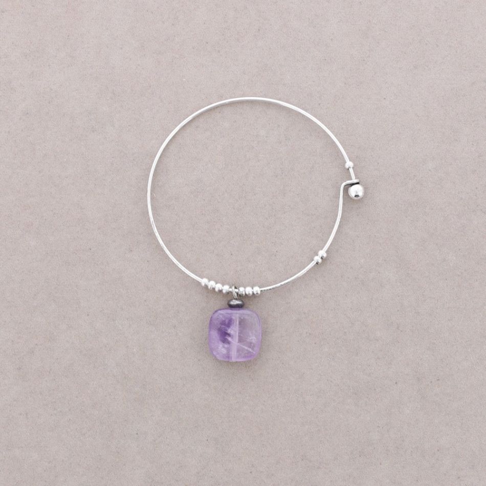 PULSERA ARO CUENTAS METAL PIEDRAS