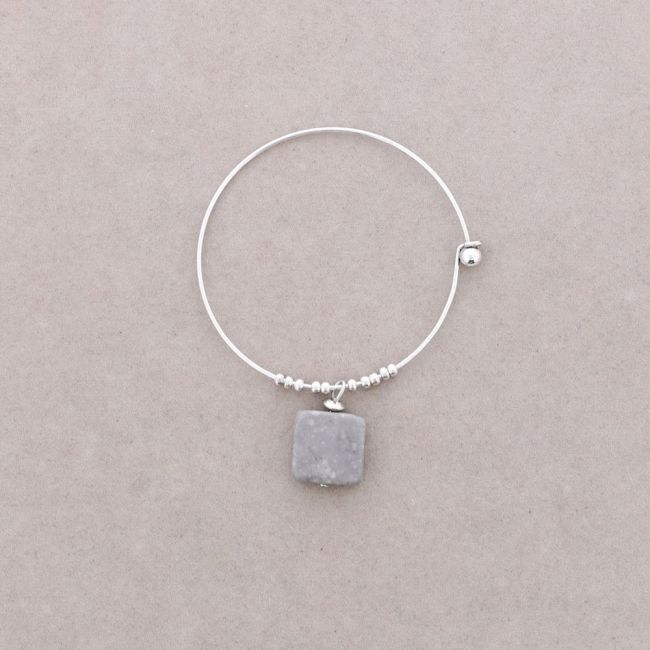 PULSERA ARO CUENTAS METAL PIEDRAS