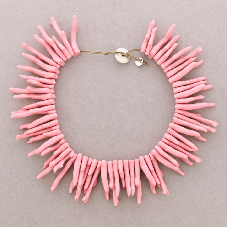CORAL RESIN NECKLACE