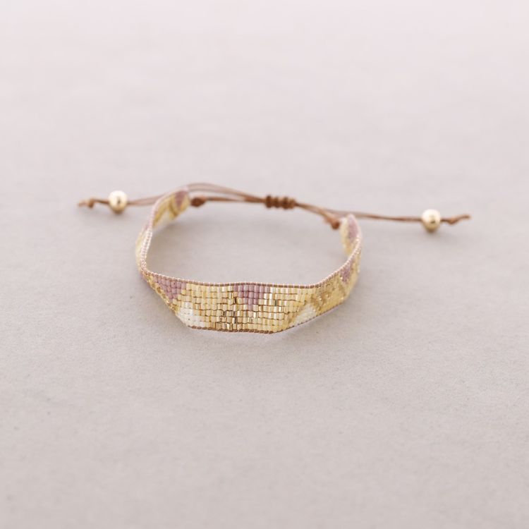 PULSERA ÉTNICA MACRAMÉ ABALORIOS