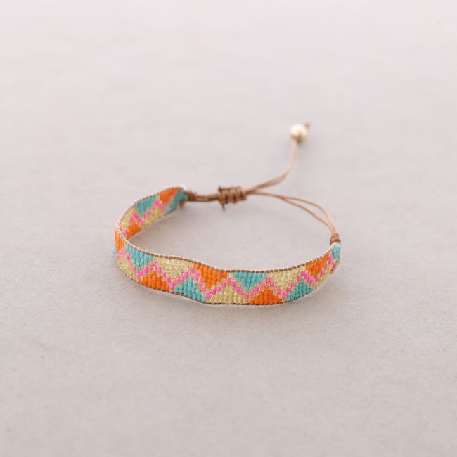 PULSERA ÉTNICA MACRAMÉ ABALORIOS