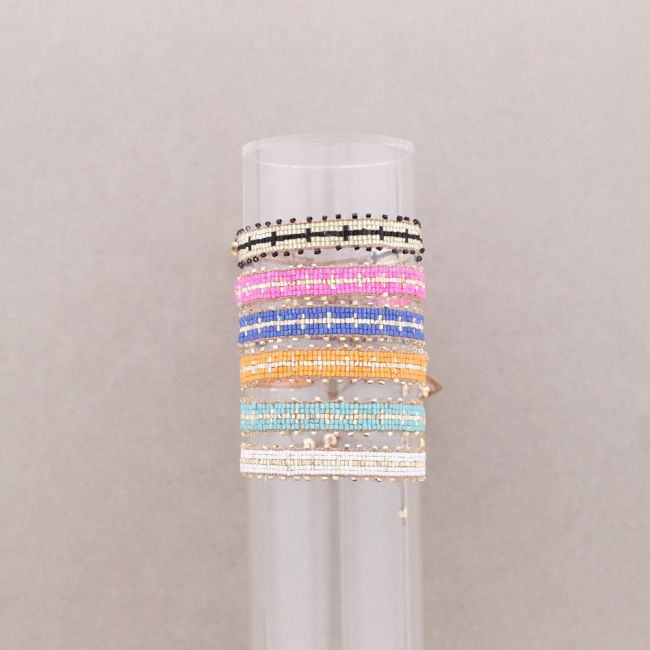 PULSERA ÉTNICA MACRAMÉ ABALORIOS