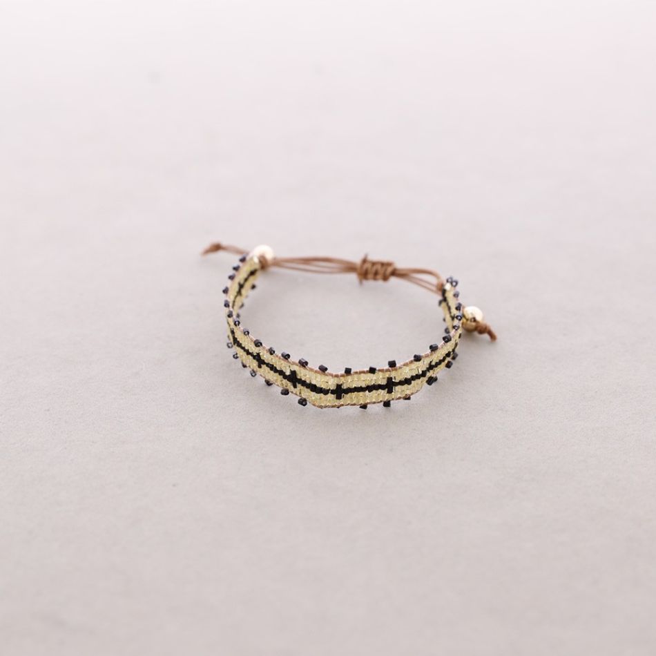 PULSERA ÉTNICA MACRAMÉ ABALORIOS