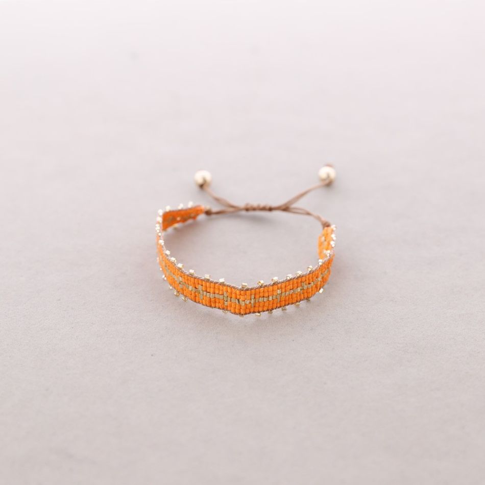 PULSERA ÉTNICA MACRAMÉ ABALORIOS