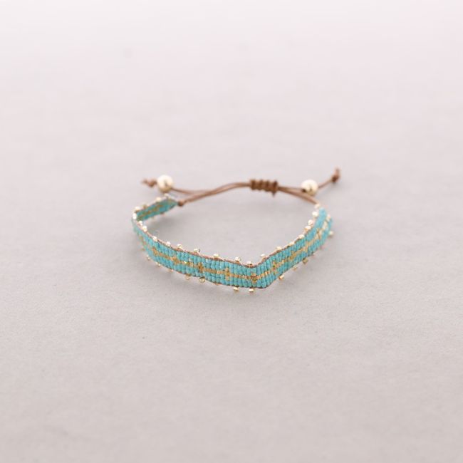 PULSERA ÉTNICA MACRAMÉ ABALORIOS