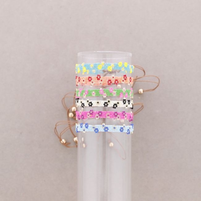 PULSERA ÉTNICA MACRAMÉ ABALORIOS