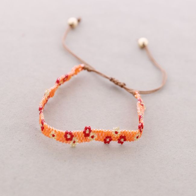 PULSERA ÉTNICA MACRAMÉ ABALORIOS