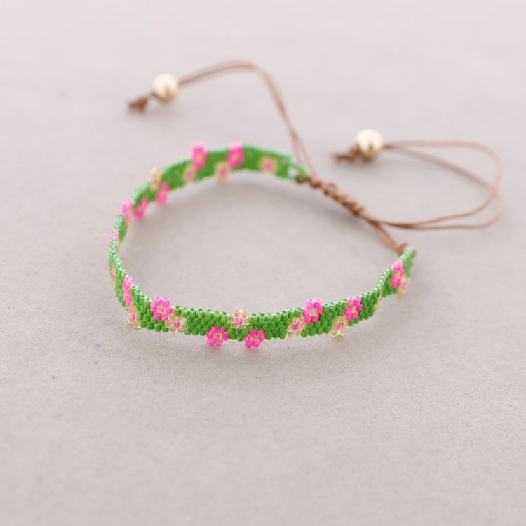 PULSERA ÉTNICA MACRAMÉ ABALORIOS