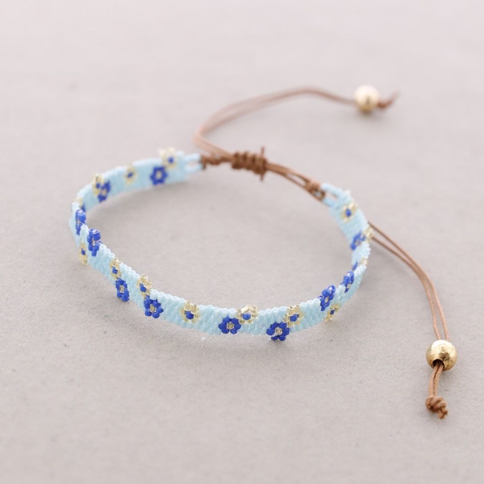 PULSERA ÉTNICA MACRAMÉ ABALORIOS