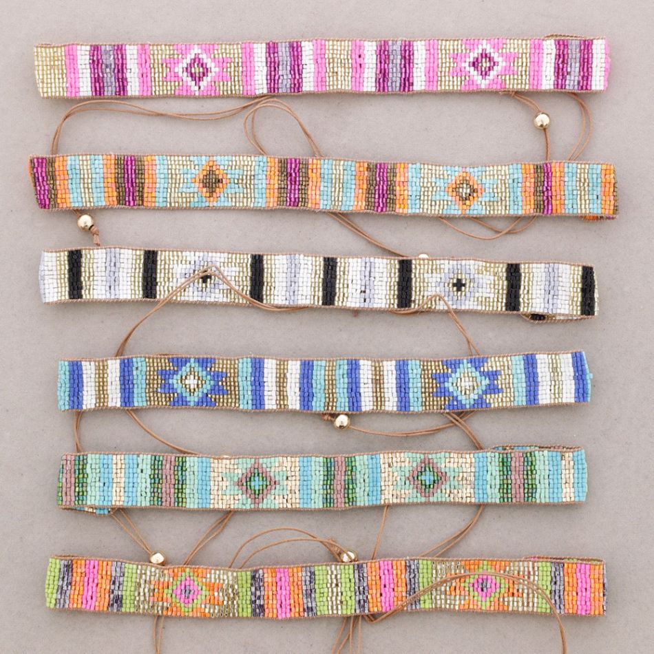 CHOKER ÉTNICO MACRAMÉ ABALORIOS
