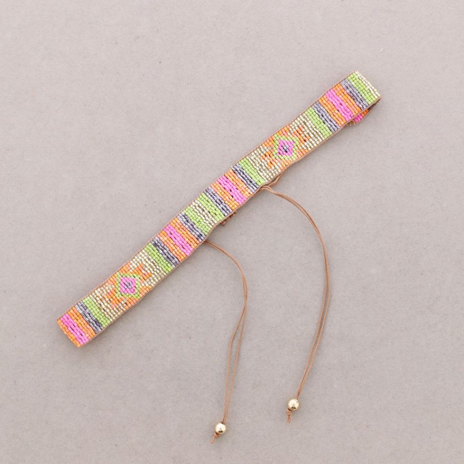 CHOKER ÉTNICO MACRAMÉ ABALORIOS