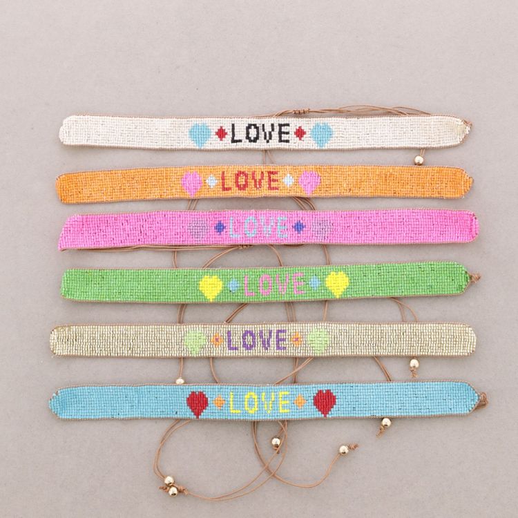 CHOKER MACRAMÉ ABALORIOS LOVE 2