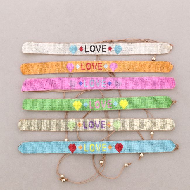 CHOKER MACRAMÉ ABALORIOS LOVE