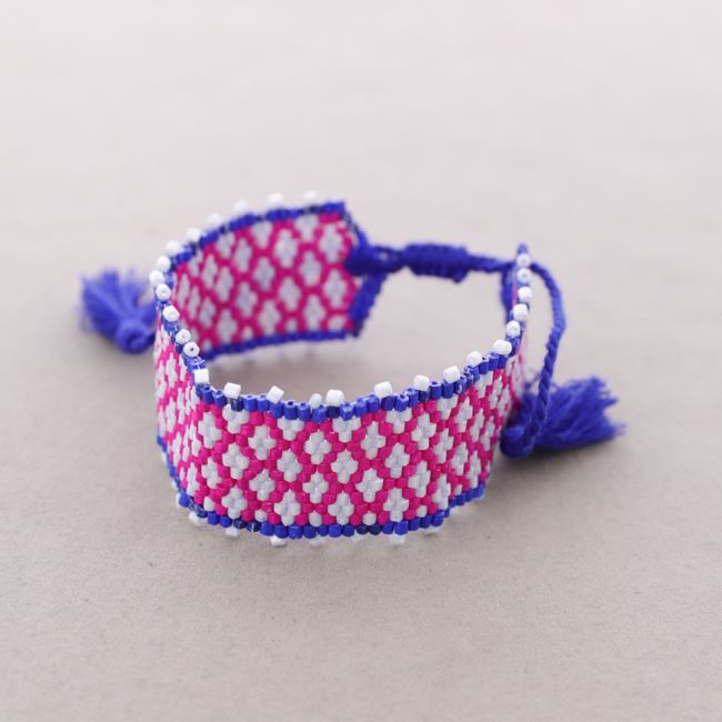 PULSERA ÉTNICA MACRAMÉ ABALORIOS