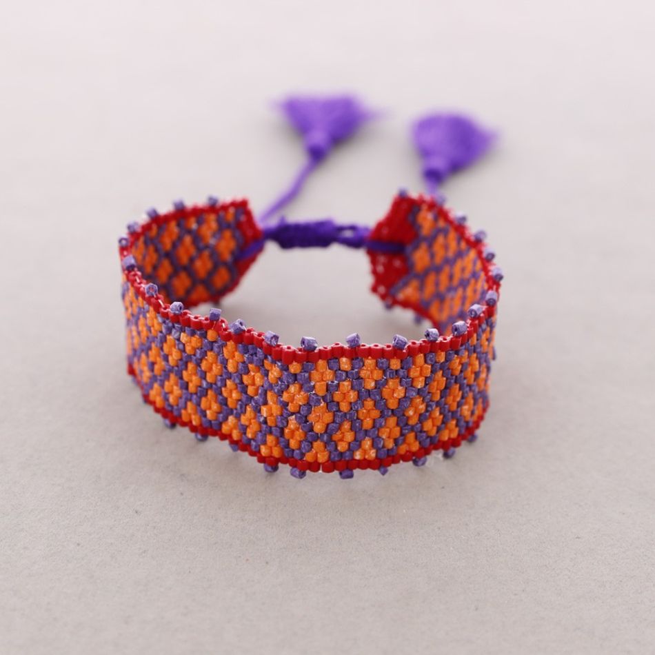 PULSERA ÉTNICA MACRAMÉ ABALORIOS