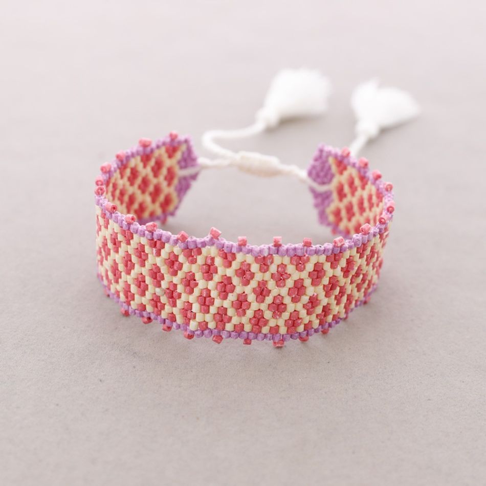 PULSERA ÉTNICA MACRAMÉ ABALORIOS