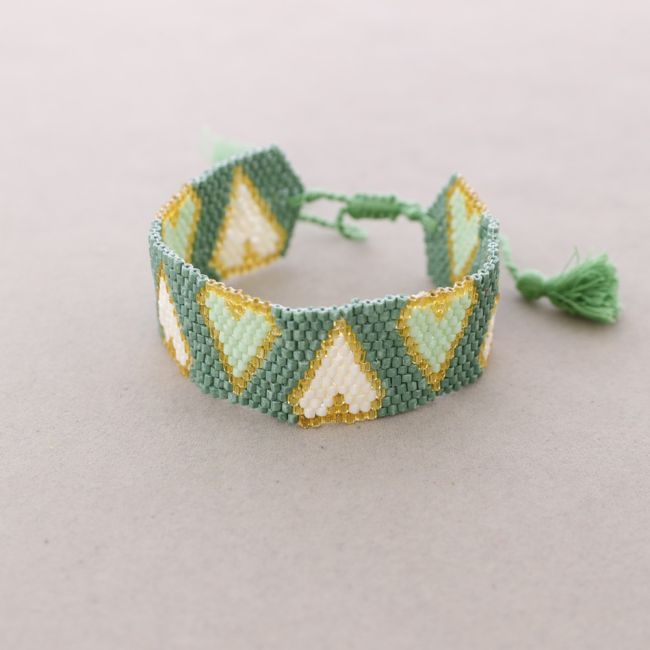 PULSERA ÉTNICA MACRAMÉ ABALORIOS