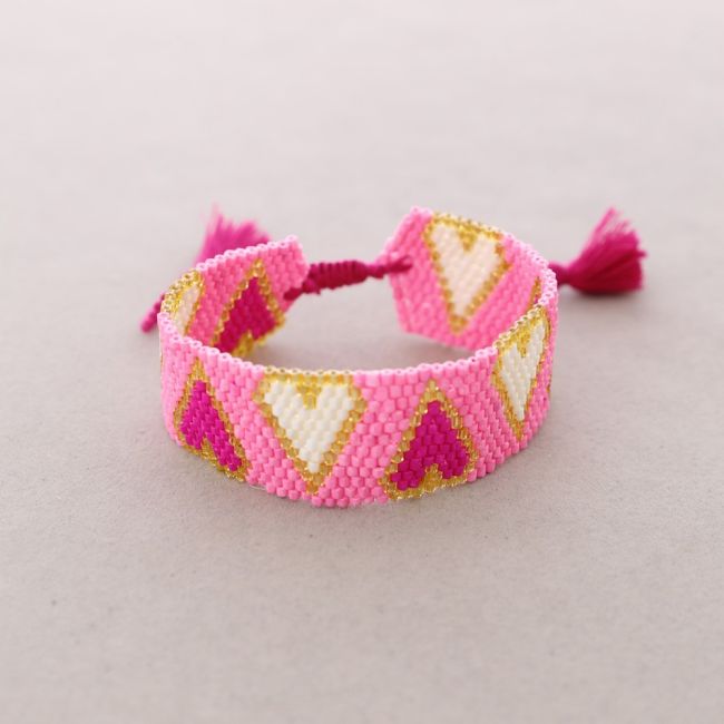 PULSERA ÉTNICA MACRAMÉ ABALORIOS