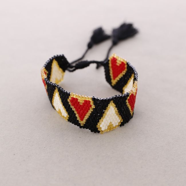 PULSERA ÉTNICA MACRAMÉ ABALORIOS