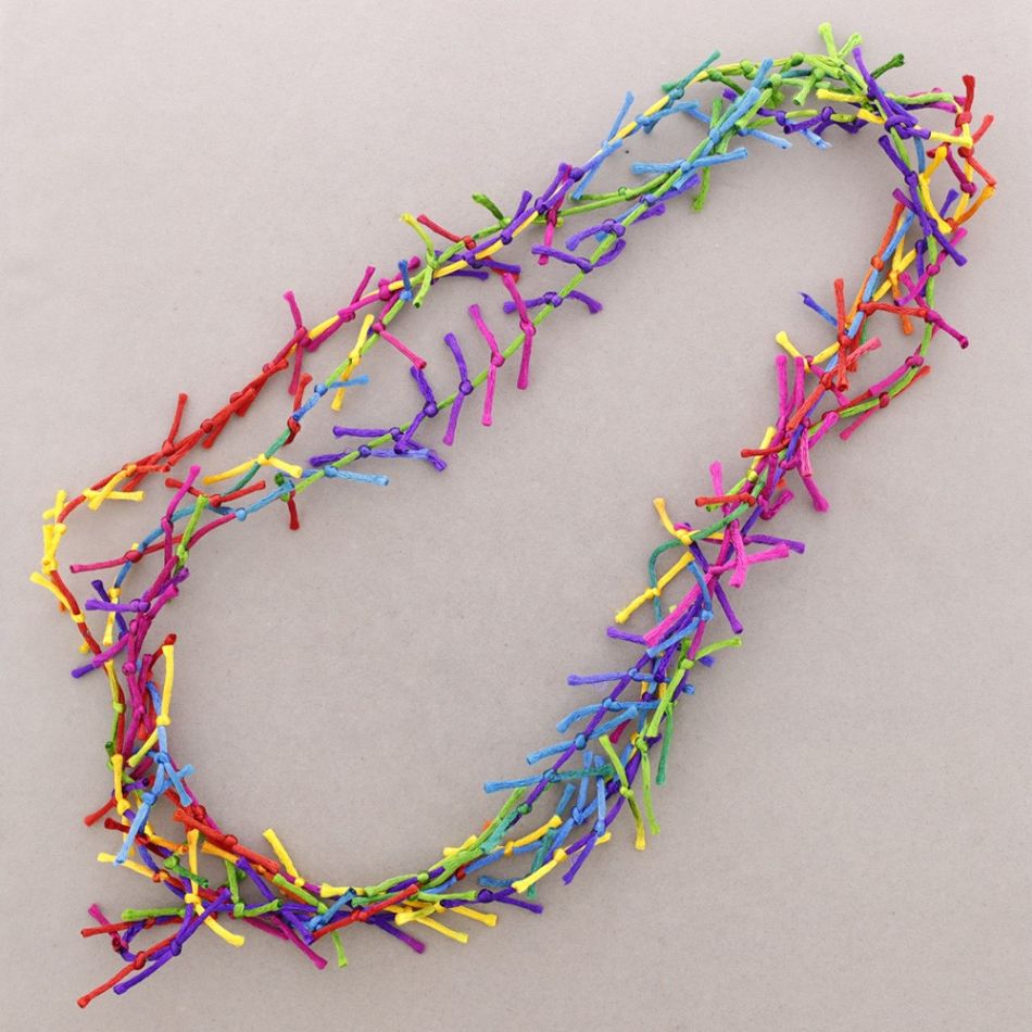 COLLAR LARGO ÉTNICO CORDONES
