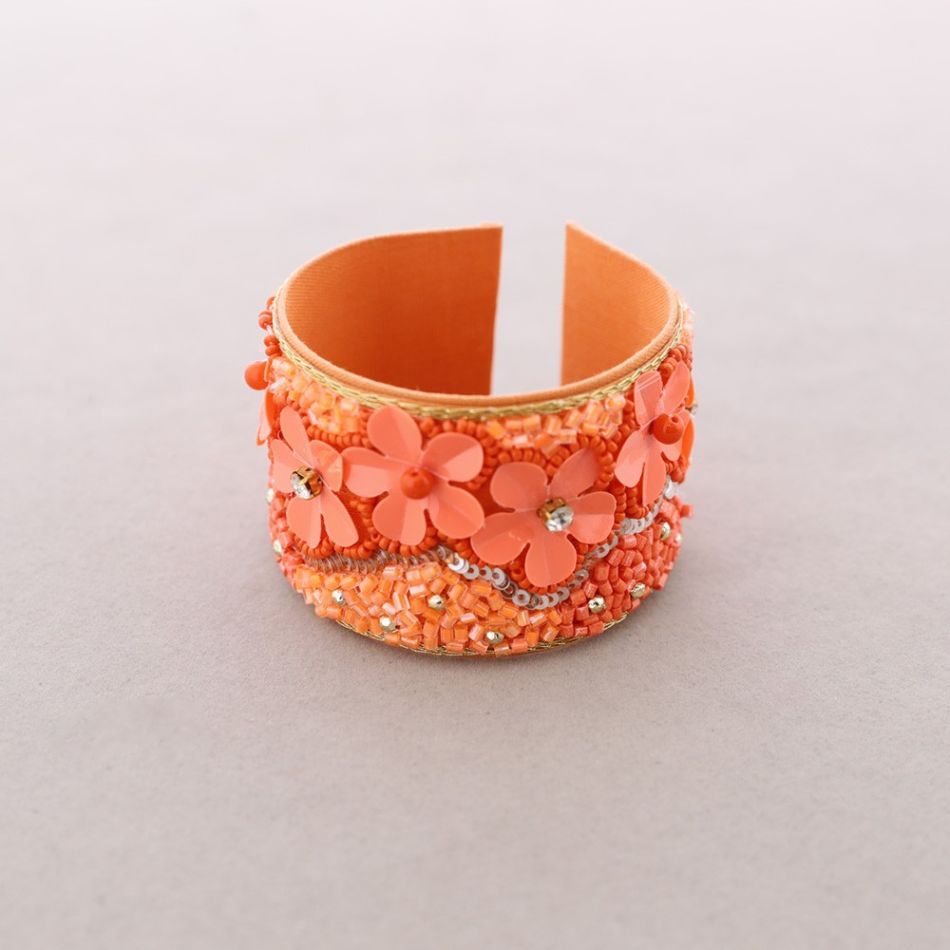PULSERA ÉTNICA AJUSTABLE LENTEJUELAS ABALORIOS