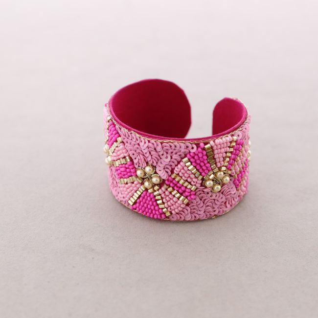 PULSERA ÉTNICA AJUSTABLE LENTEJUELAS ABALORIOS