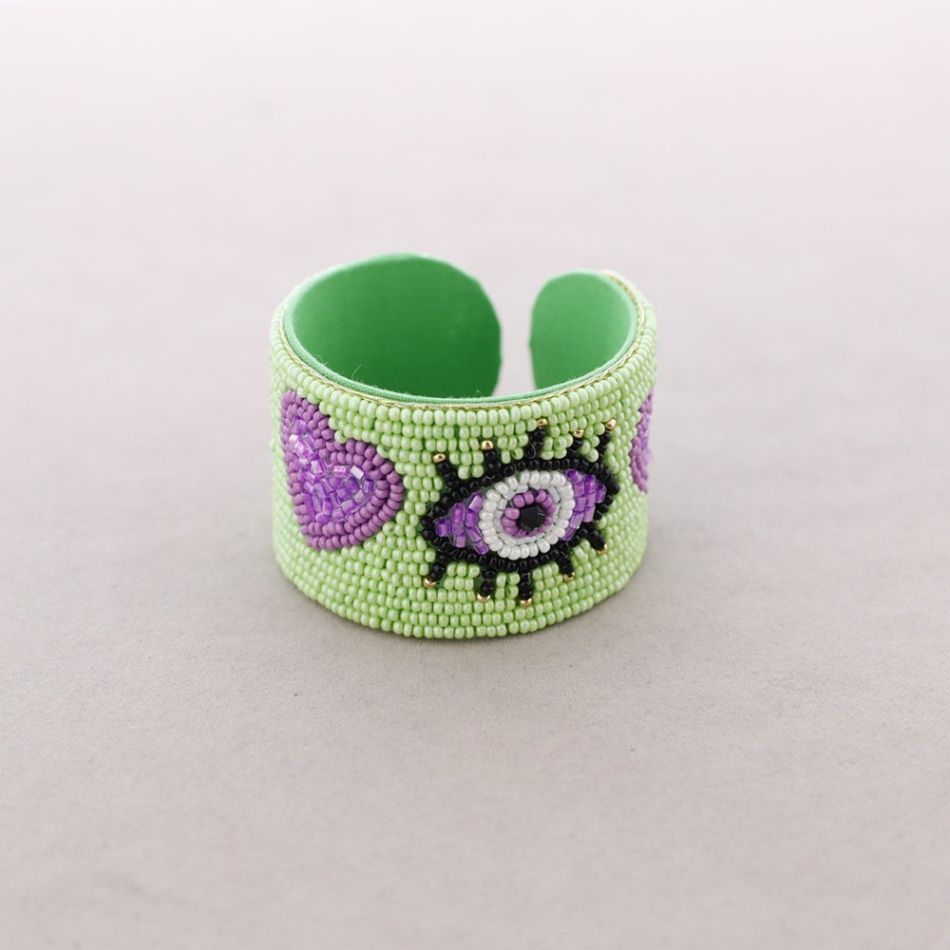 ADJUSTABLE EYE BEADS BRACELET