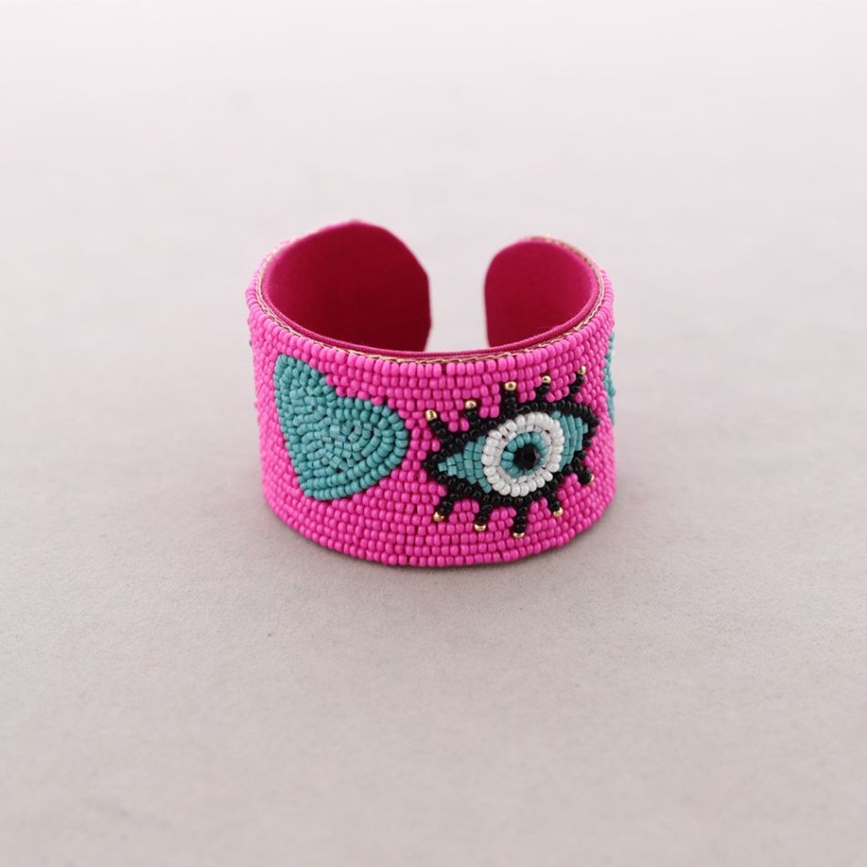 ADJUSTABLE EYE BEADS BRACELET