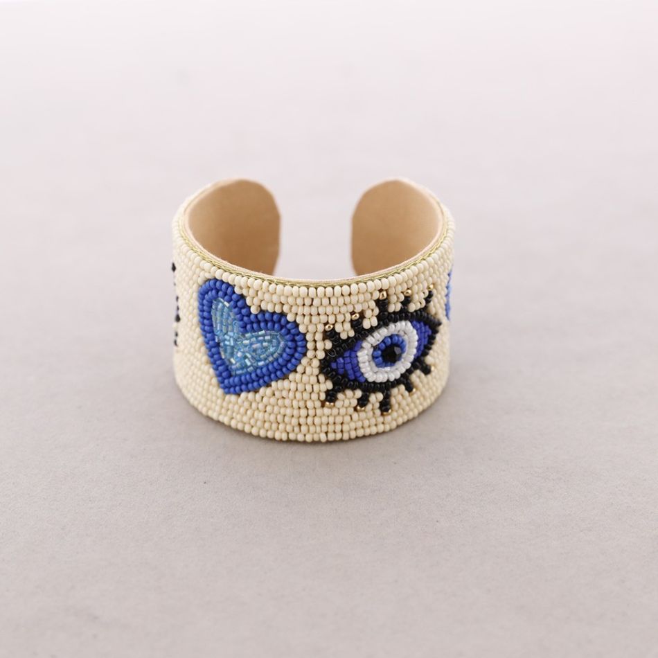 ADJUSTABLE EYE BEADS BRACELET