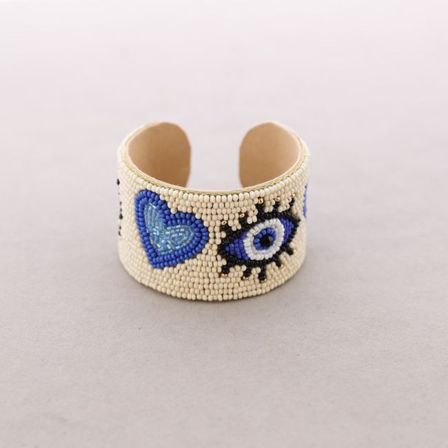 ADJUSTABLE EYE BEADS BRACELET