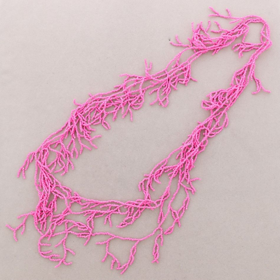 COLLAR LARGO CORALES ABALORIOS