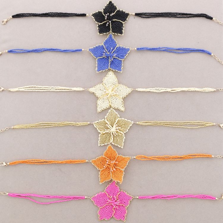 CHOKER MACRAMÉ FLOR ABALORIOS 2