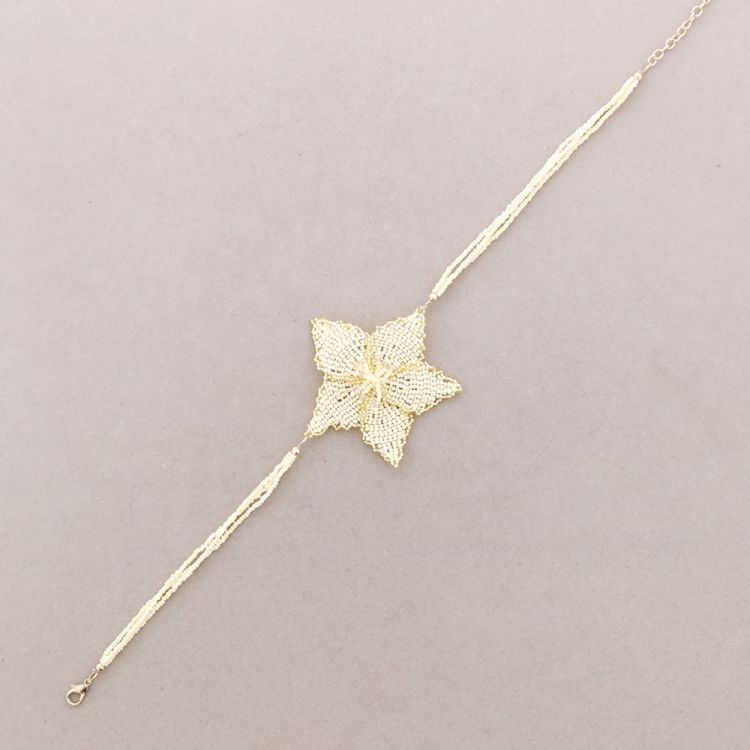 CHOKER MACRAMÉ FLOR ABALORIOS