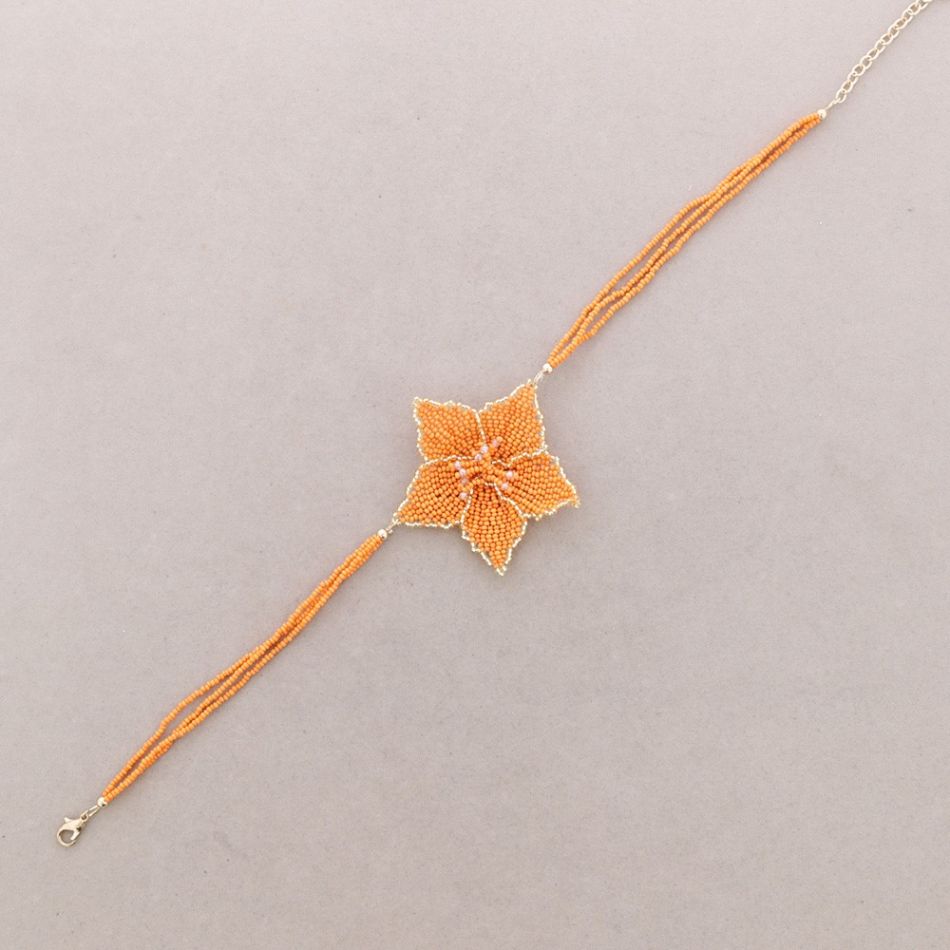 CHOKER MACRAMÉ FLOR ABALORIOS
