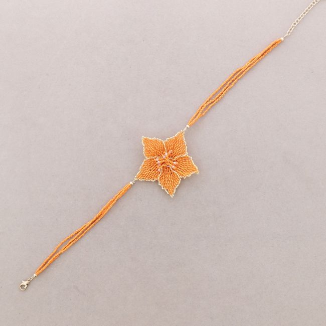 CHOKER MACRAMÉ FLOR ABALORIOS