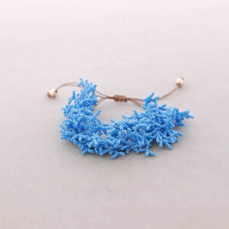 CORAL BEADS MACRAME BRACELET