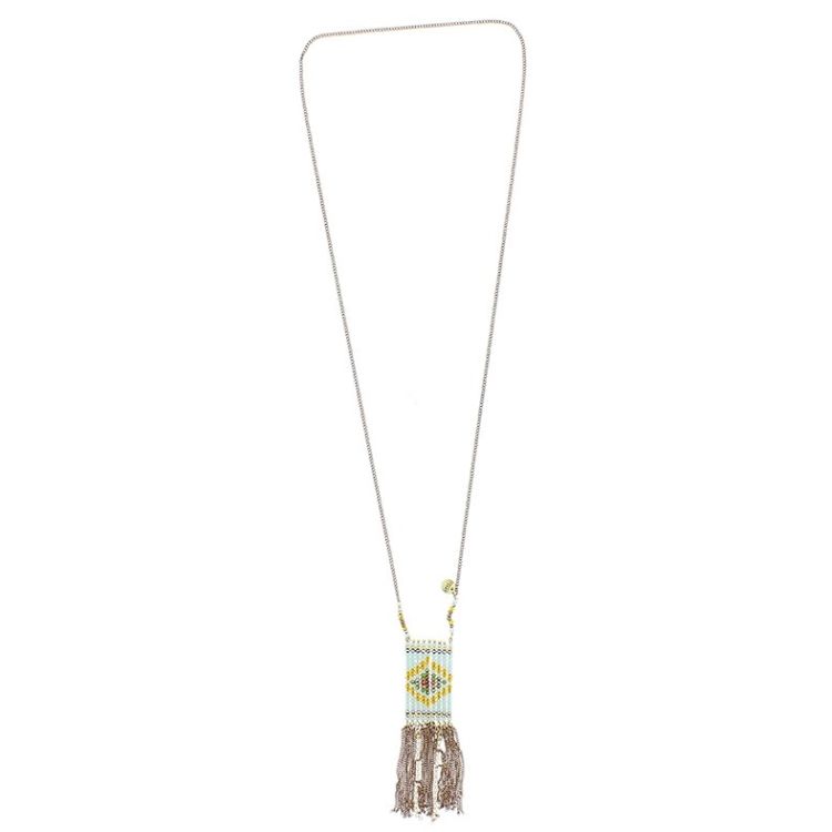 COLLAR LARGO COLG. CUENTAS FLECOS
