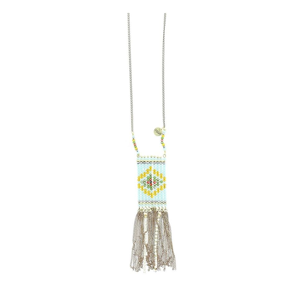 COLLAR LARGO COLG. CUENTAS FLECOS