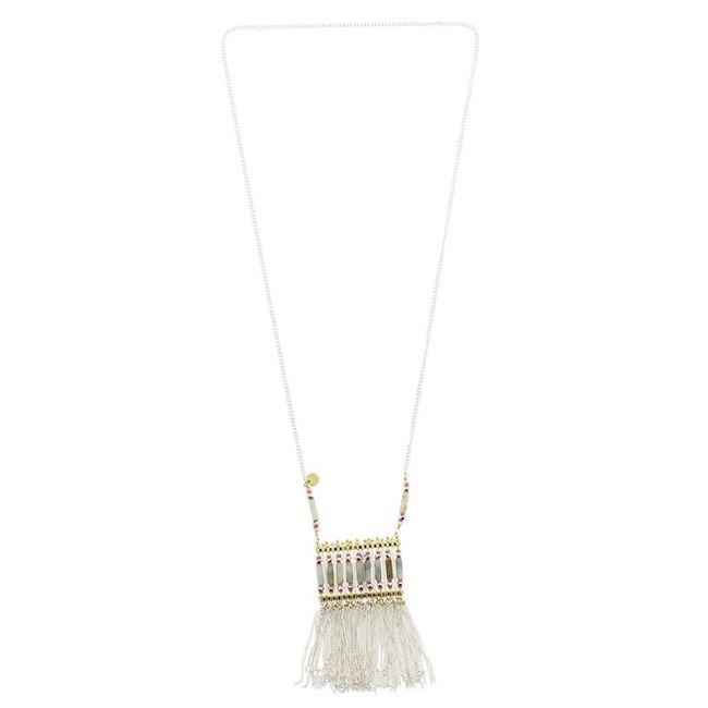 COLLAR LARGO COLG. CUENTAS FLECOS