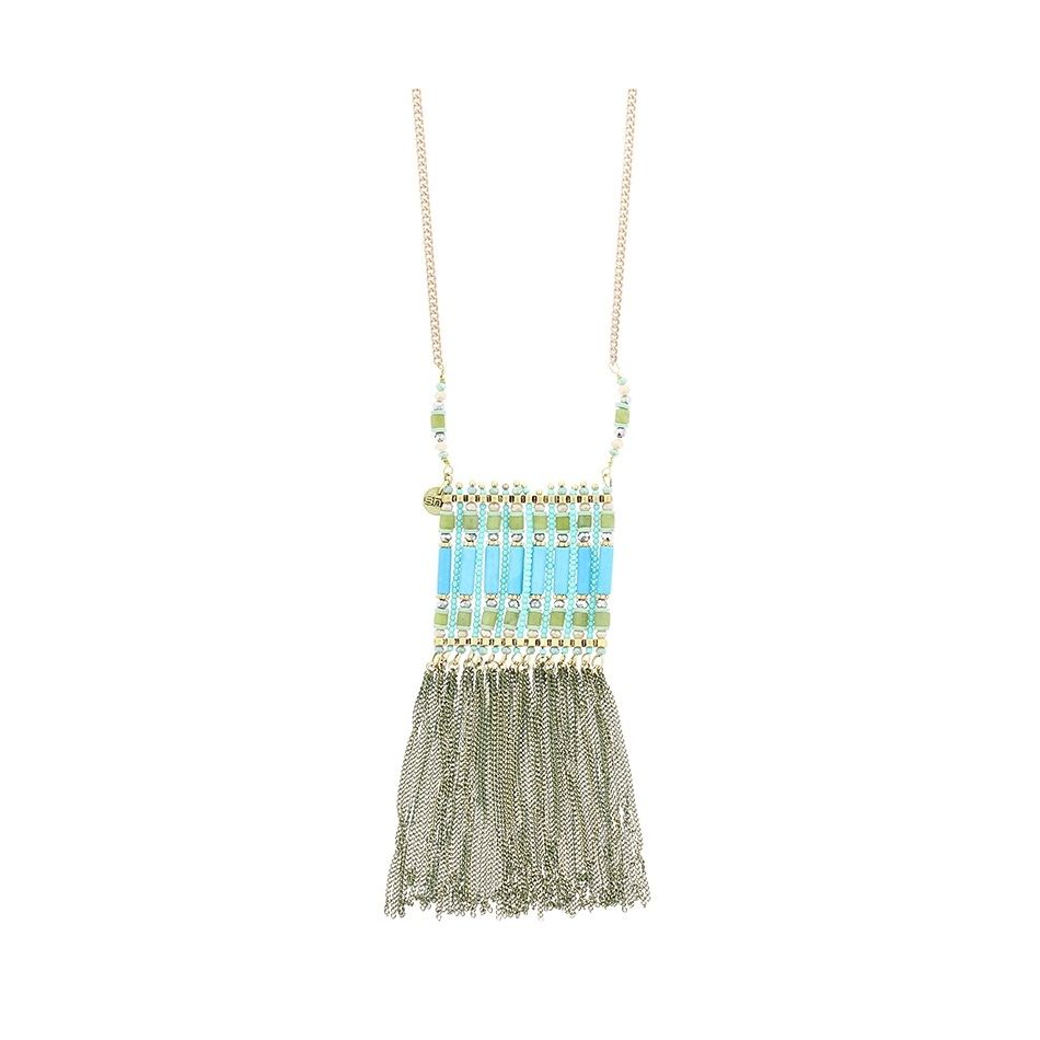 COLLAR LARGO COLG. CUENTAS FLECOS