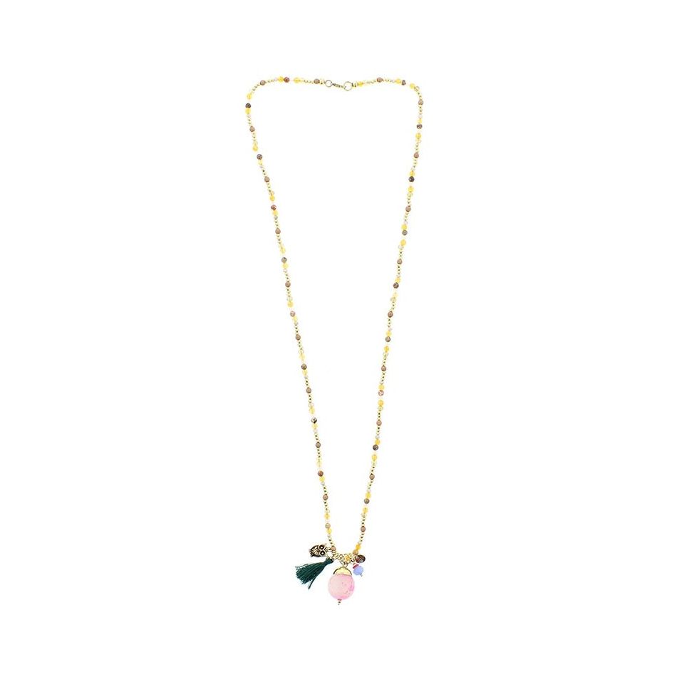 LONG NECKLACE STONES PENDANT