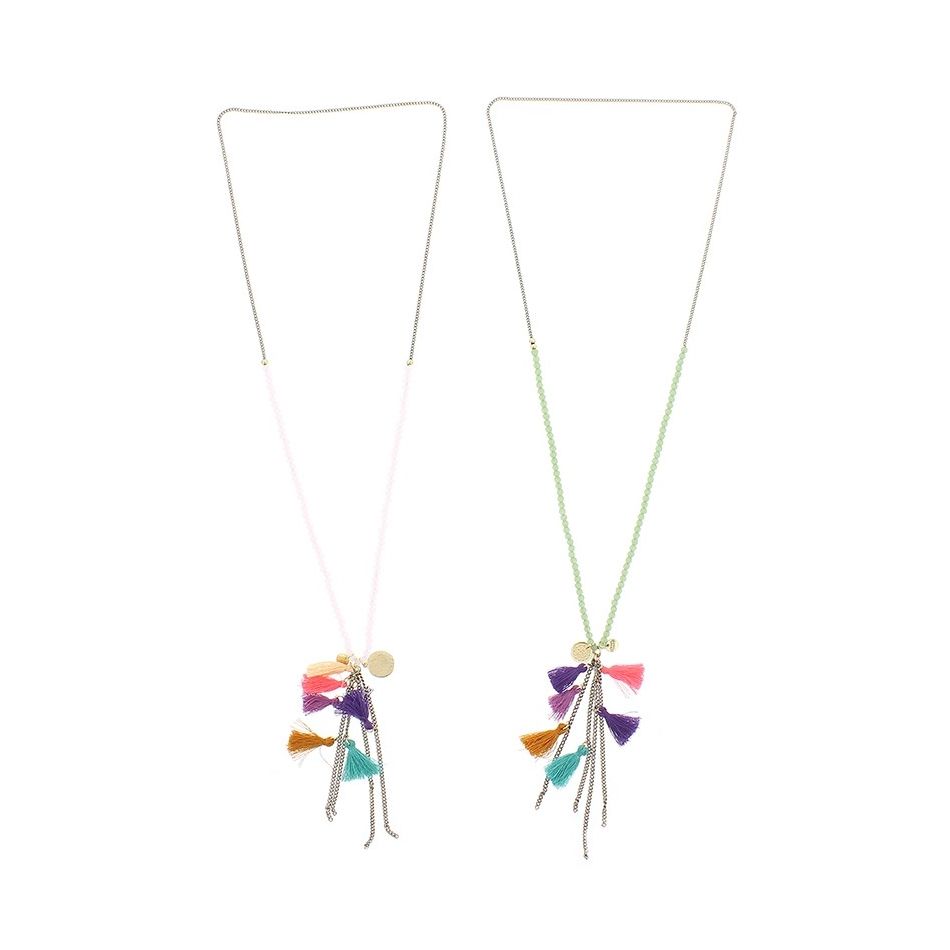 LONG NECKLACE WITH PENDANT BEADS