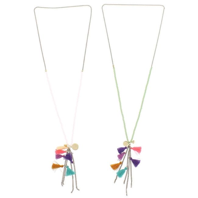 LONG NECKLACE WITH PENDANT BEADS