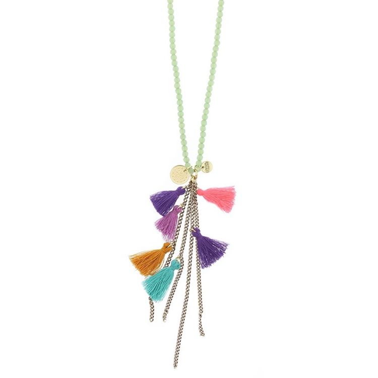 COLLAR LARGO CUENTAS COLGANTES