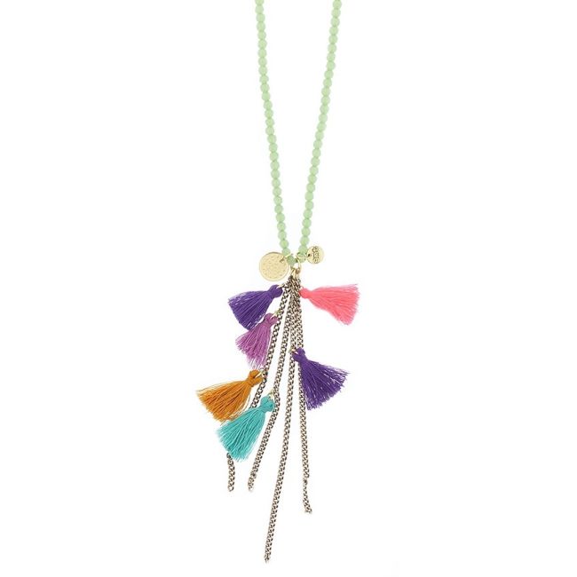 LONG NECKLACE WITH PENDANT BEADS