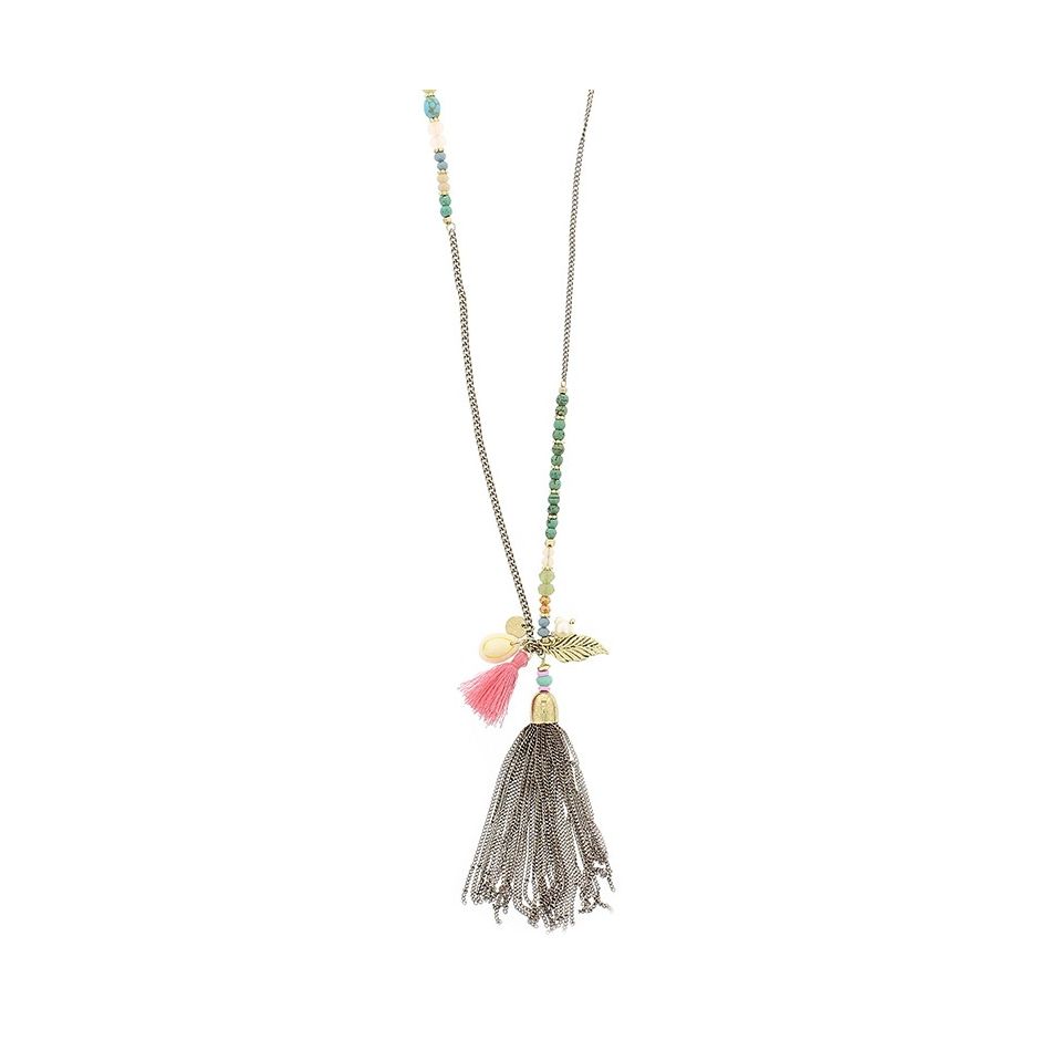 LONG NECKLACE WITH PENDANT BEADS