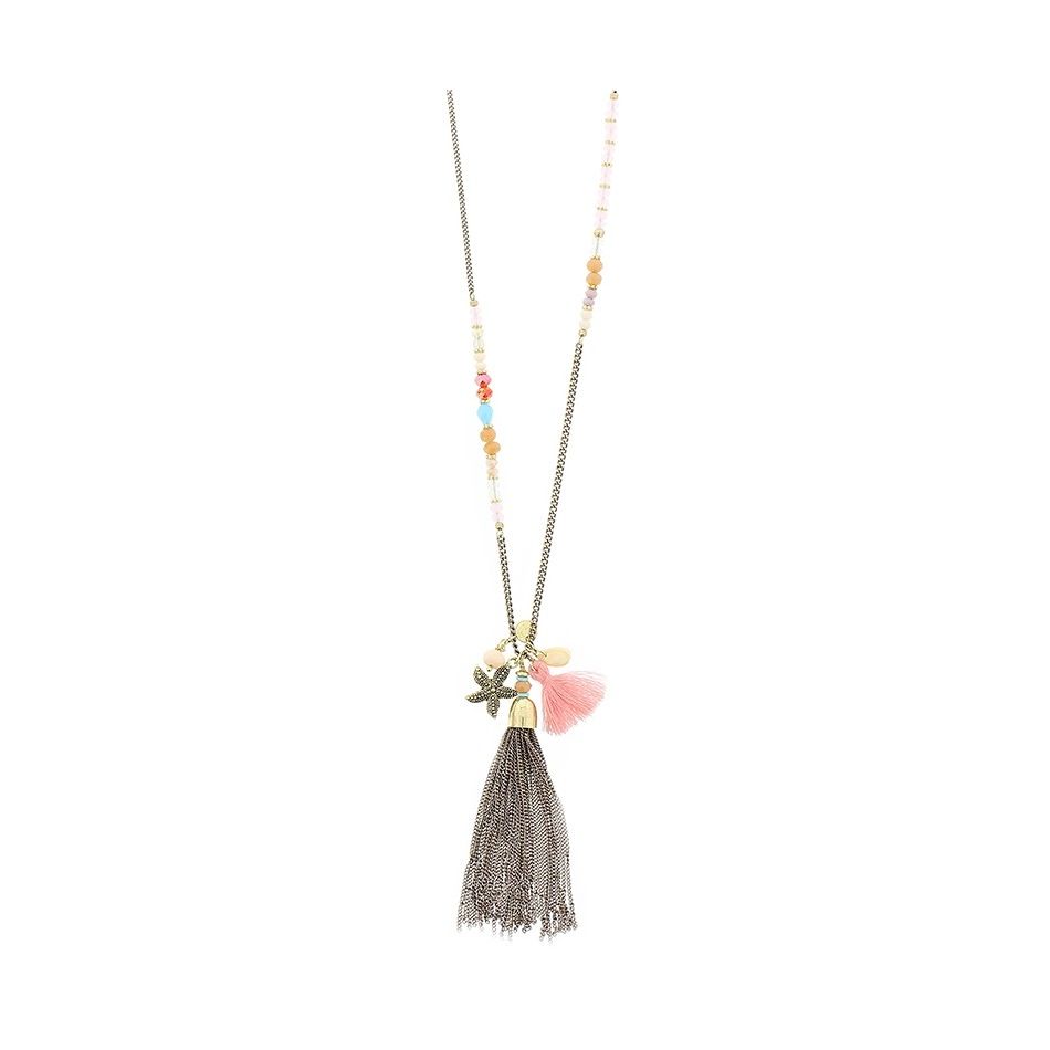 LONG NECKLACE WITH PENDANT BEADS