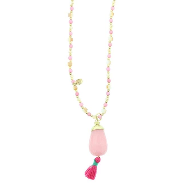 LONG NECKLACE STONES PENDANT
