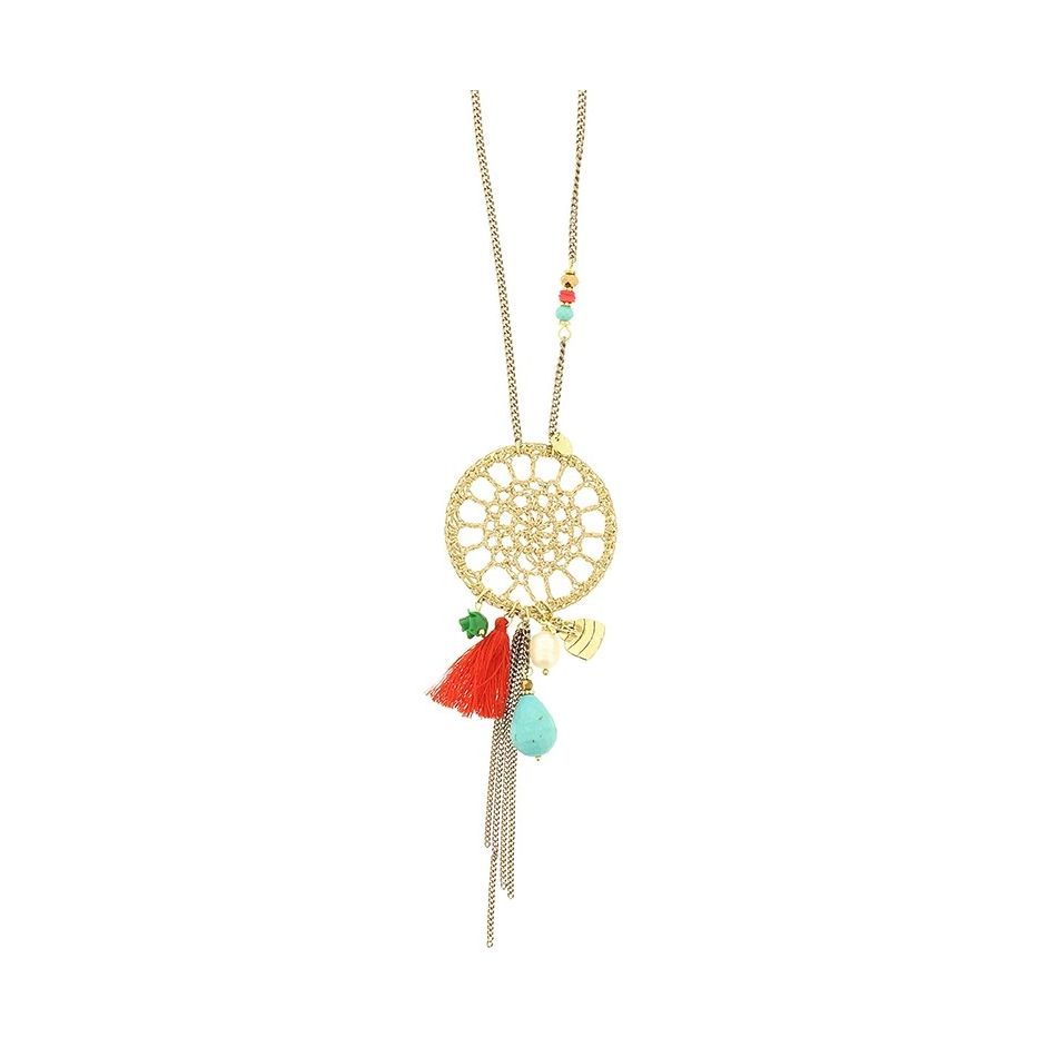 COLLAR LARGO COLGANTES CUENTAS