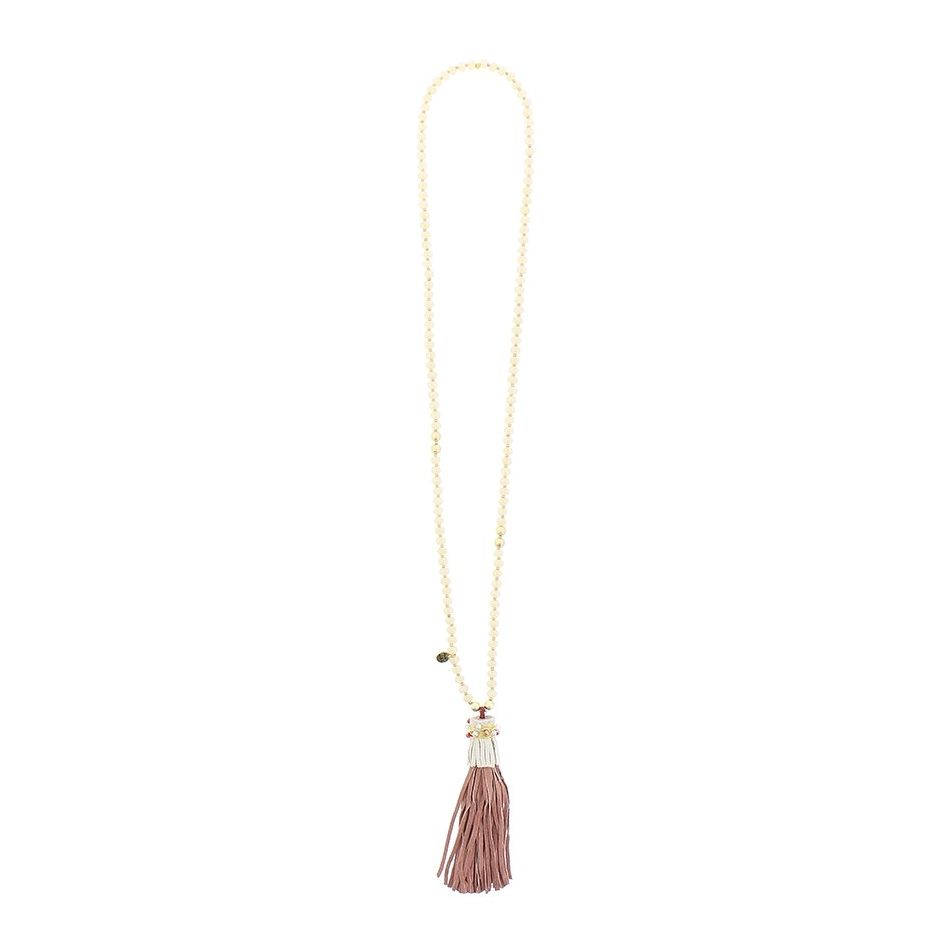 COLLAR LARGO CUENTAS COLG. FLECO